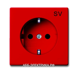 ABB BJB Basic 55 Красный Розетка SCHUKO 16А 250В, с маркировкой SV